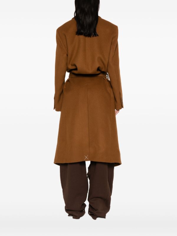 The Attico Single-breasted Belted Coat | Browns Single Breasted Coats