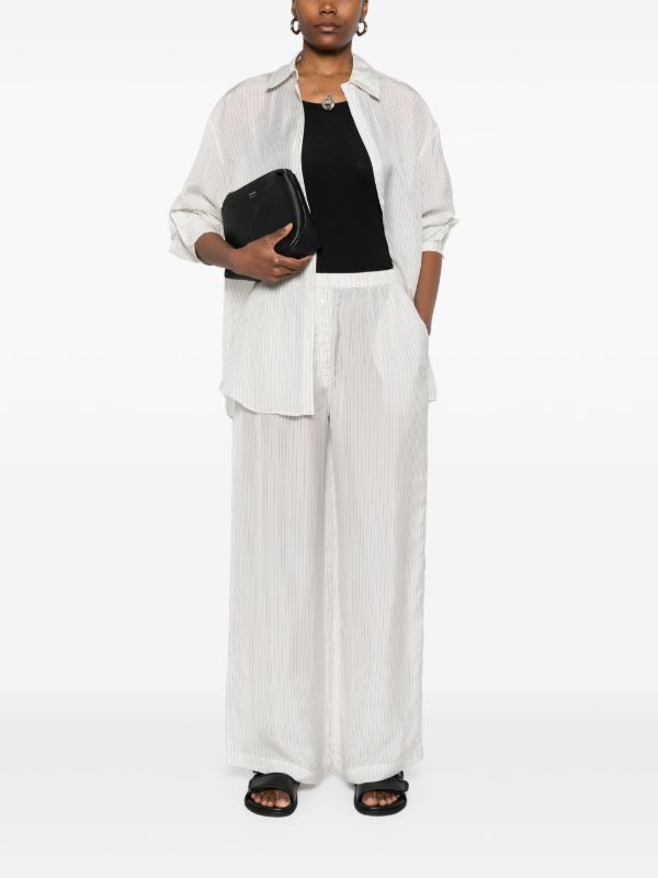 The Frankie Shop Brenna Double Striped Trousers | Browns Wide-Leg Pants