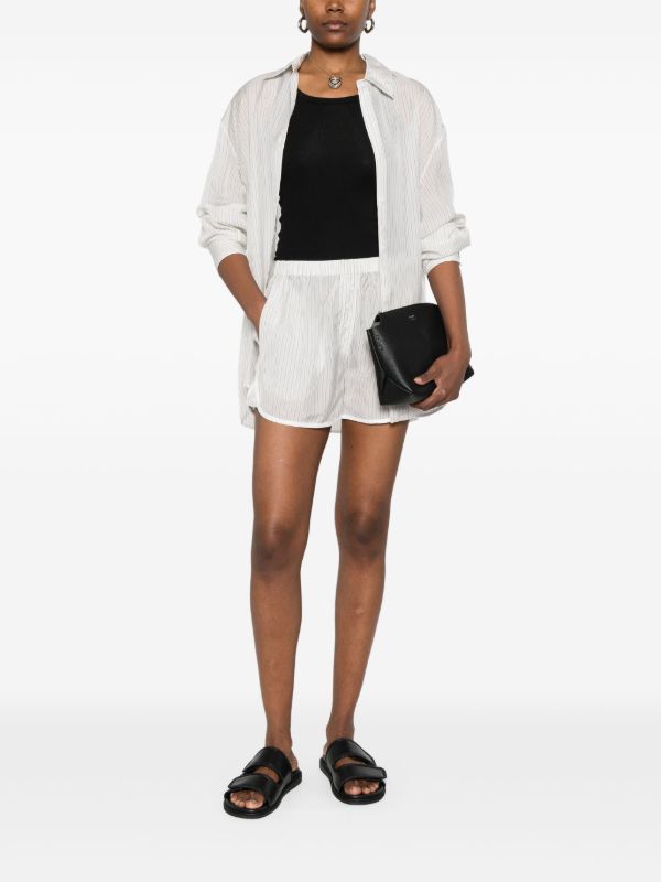 The Frankie Shop Brenna Striped Shorts | Browns Short & Mini Shorts