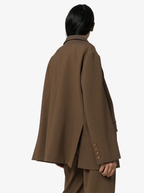 The Frankie Shop Brown Bea Oversized Blazer | Browns Suit Jackets