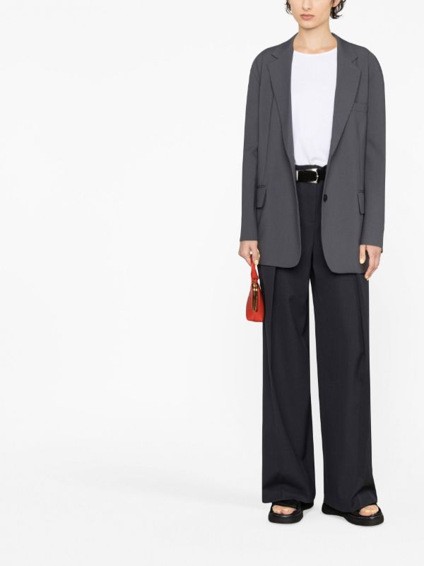 The Frankie Shop Grey Bea Oversized Blazer | Browns Suit Jackets