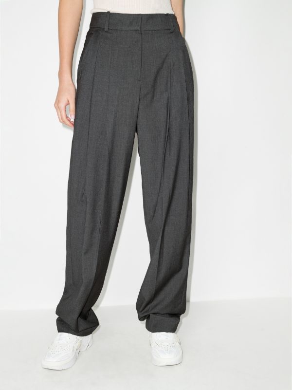 The Frankie Shop Grey Gelso Straight-leg Trousers | Browns Suit Trousers
