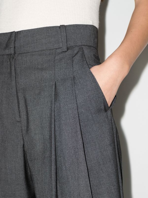 The Frankie Shop Grey Gelso Straight-leg Trousers | Browns Suit Trousers