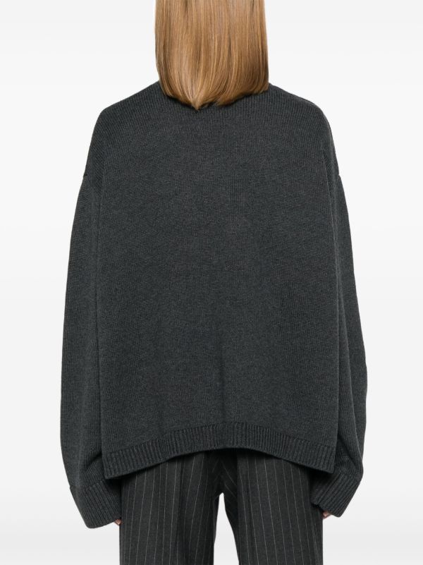 The Frankie Shop Grey Rhea Sweater | Browns Knitted Sweaters
