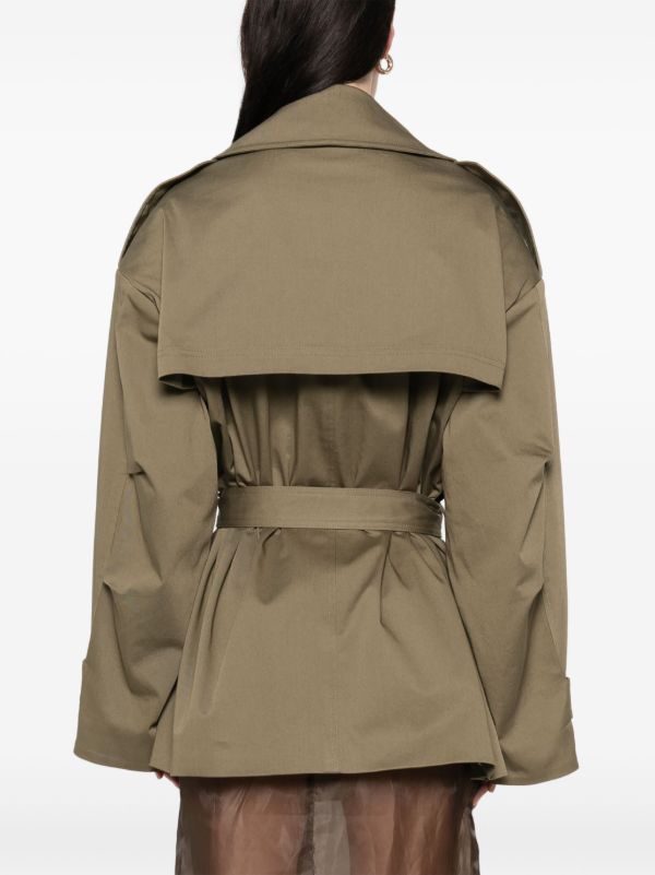The Frankie Shop Zurich Short Trench Coat | Browns Trench Coats & Raincoats