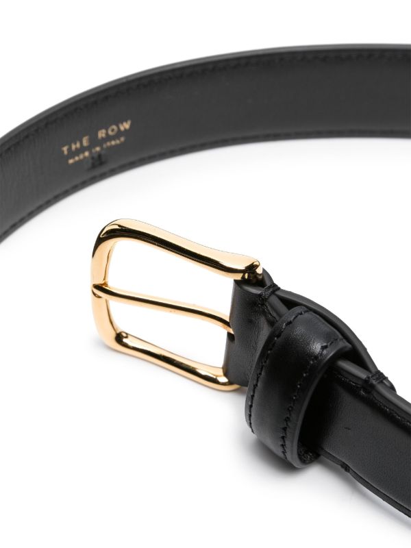 The Row Black Classic Leather Belt | Browns Hats