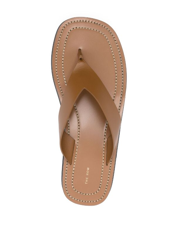 The Row Brown Ginza Leather Platform Sandals | Browns Sandals