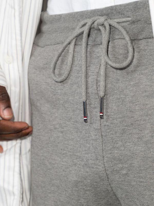 Thom Browne Grey Classic 4-Bar Cotton Track Pants | Browns Sweatpants