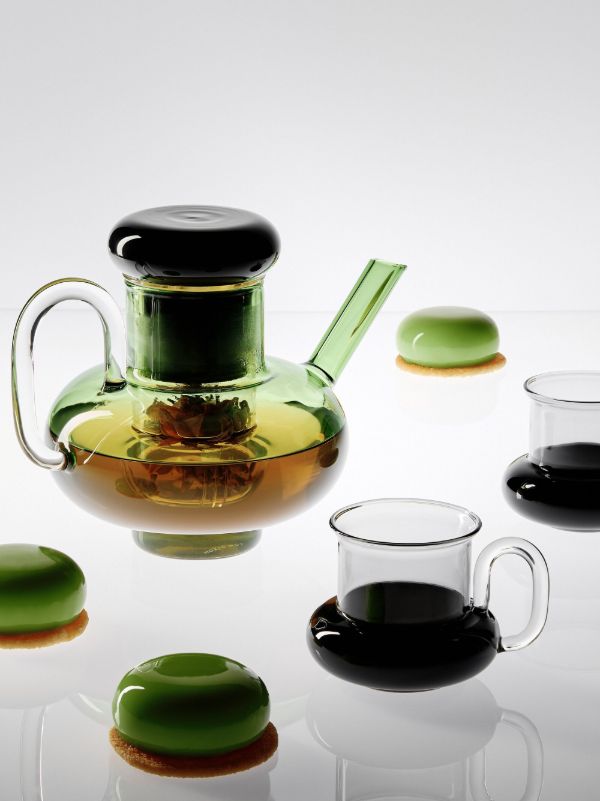 Tom Dixon Black Bump Glass Teacup Set | Browns Homeware