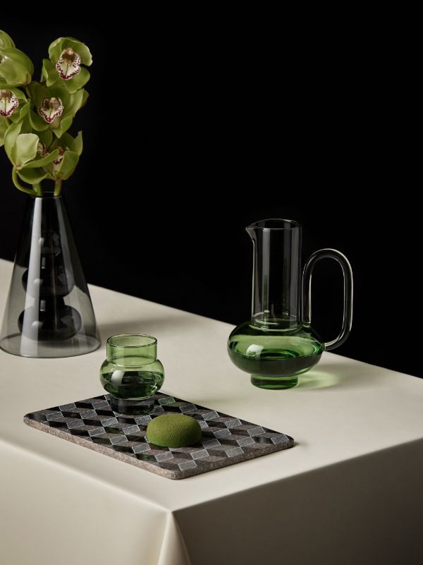 Tom Dixon Green Bump Glass Jug | Browns Glassware