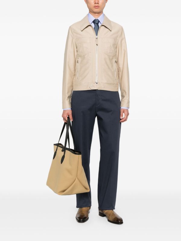TOM FORD Leather Zip-up Jacket | Browns Leather Jackets