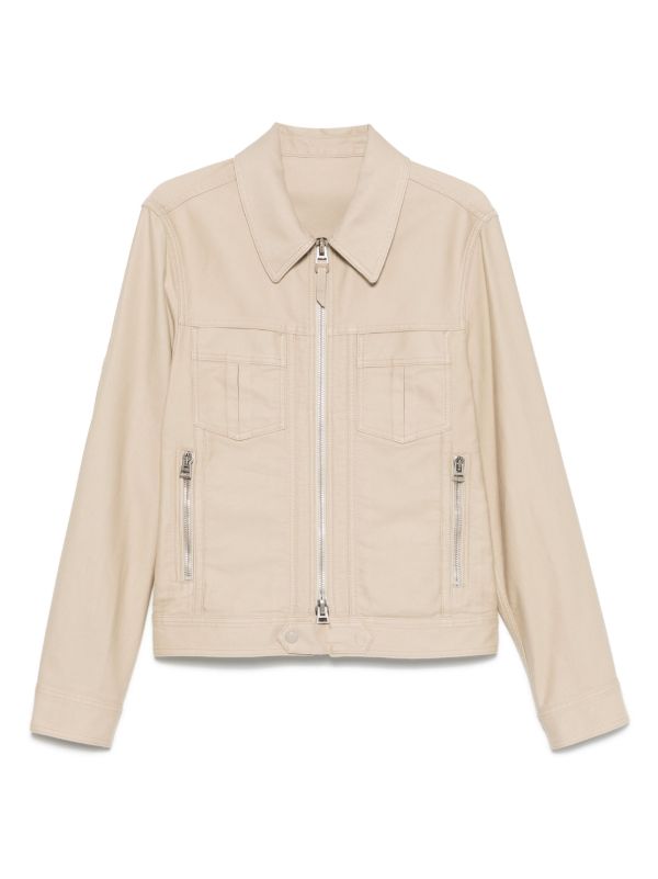 TOM FORD leather zip-up jacket | Browns Leather Jackets