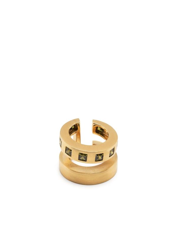 Tom Wood Arch Zirconia Double cuff earrings | Browns Earrings