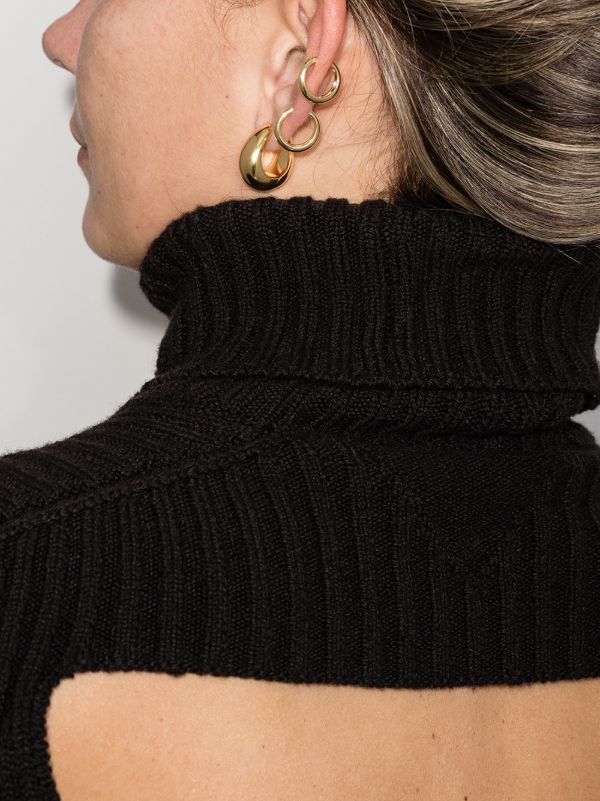 Tom Wood Gold-plated Ice Medium Hoop Earrings | Browns Earrings