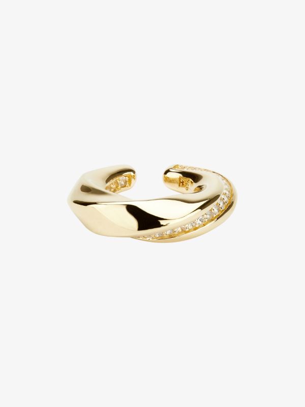 Tom Wood gold-plated Infinity crystal ear cuff | Browns Earrings Tom Wood gold-plated Infinity crystal ear cuff | Browns Earrings