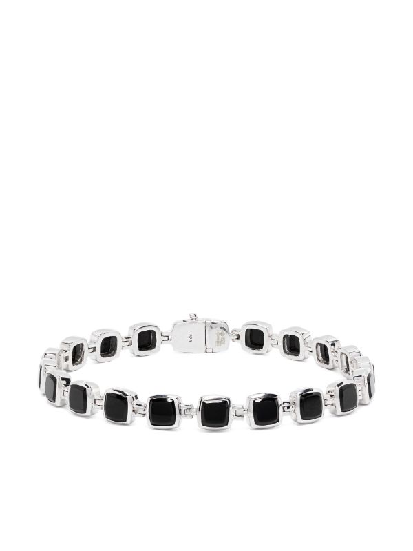 Tom Wood Recycled Silver Onyx Bracelet | Browns Bracelets