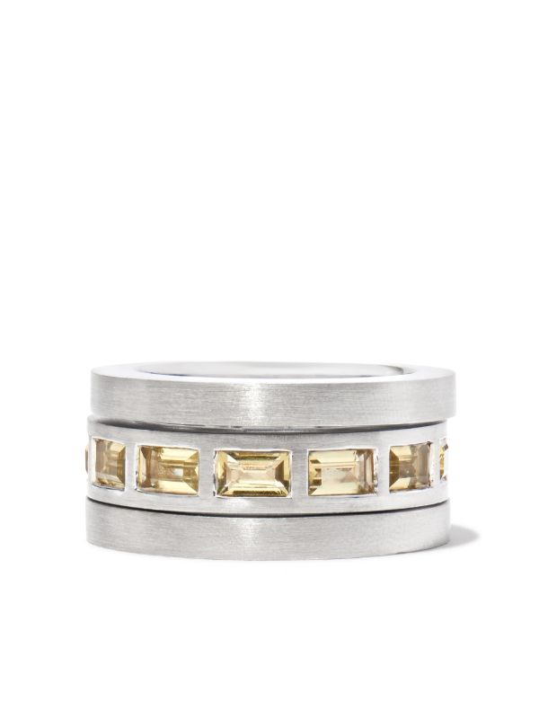 Tom Wood Sterling Silver Vault Double Arch Quartz Ring | Browns Rings