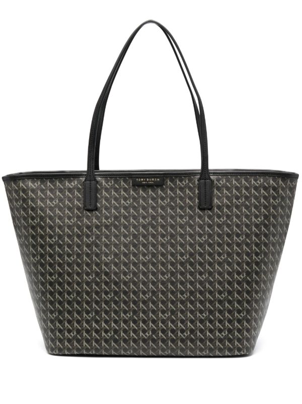 Tory Burch Black Ever-Ready Zip Tote Bag | Browns Tote Bags