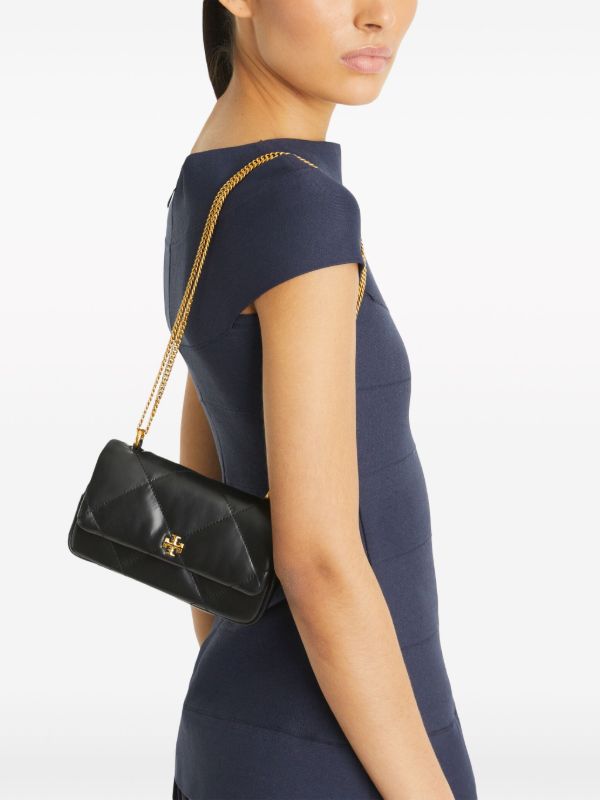 Tory Burch Black Kira Diamond Quilt Shoulder Bag | Browns Shoulder Bags