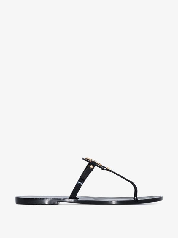 Tory Burch Black Mini Miller Sandals | Browns Sandals