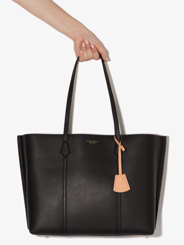 Tory Burch Black Perry triple compartment tote bag | Browns Tote Bags