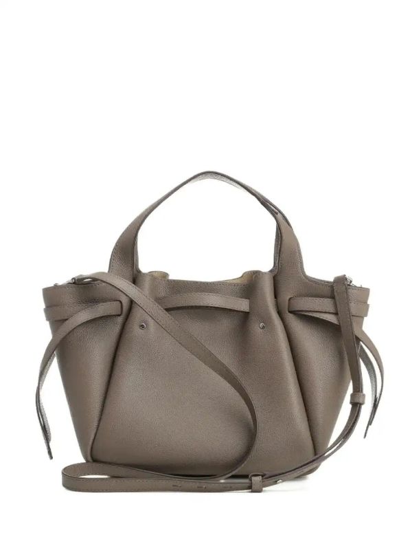 Tory Burch Romy Pebbled Satchel Bag | Browns Tote Bags