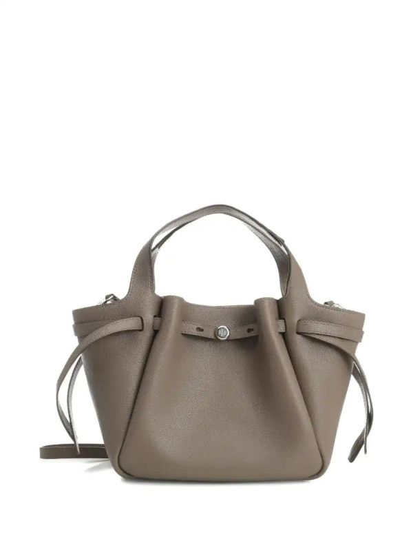 Tory Burch Romy pebbled satchel bag | Browns Tote Bags