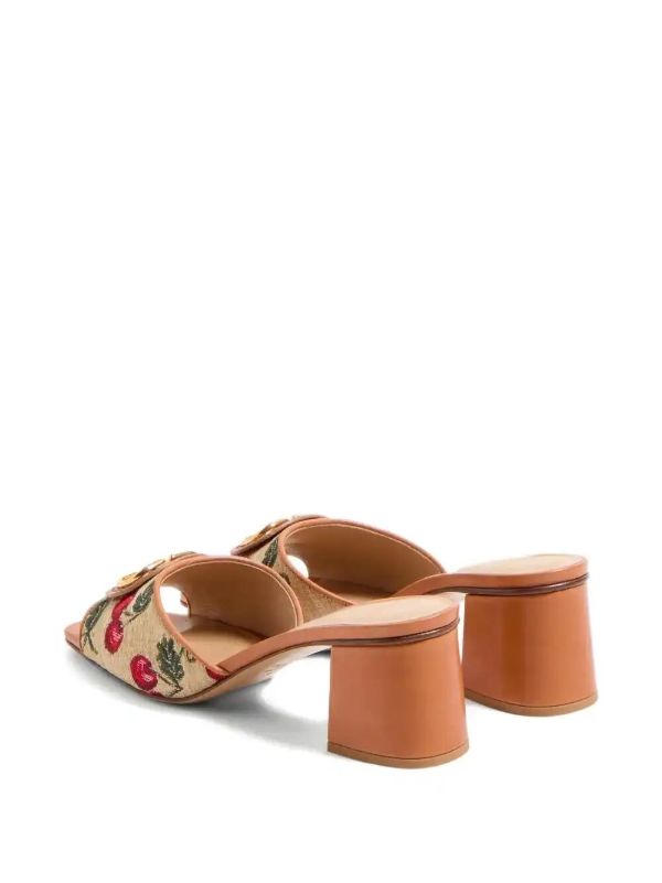 Valentino Garavani 60mm VLogo Signature Cherryfic Sandals | Browns Sandals
