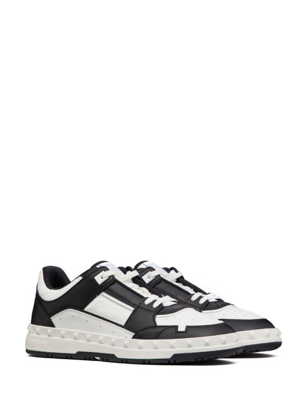 Valentino Garavani Black Freedots Leather Sneakers | Browns Low-Tops