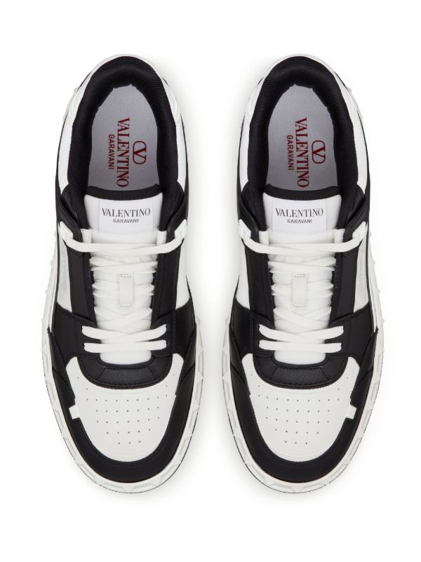 Valentino Garavani Black Freedots Leather Sneakers | Browns Low-Tops