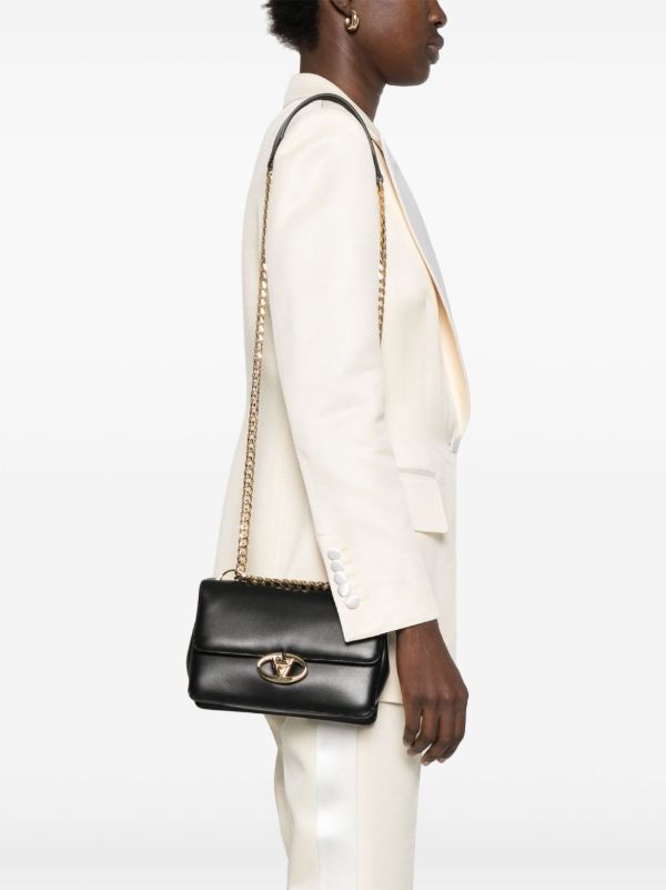Valentino Garavani Black VLogo Signature Shoulder Bag | Browns Shoulder Bags