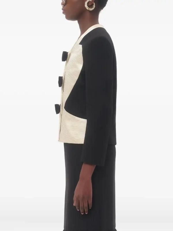 Valentino Garavani Bow-detail Crepe Jacket | Browns Blazers
