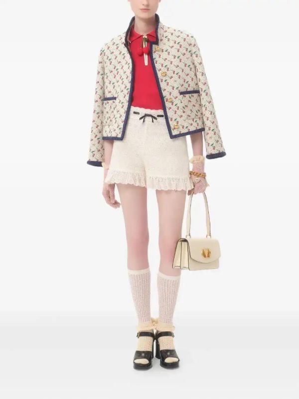 Valentino Garavani Cherryfic-print Jacket | Browns Fitted Jackets