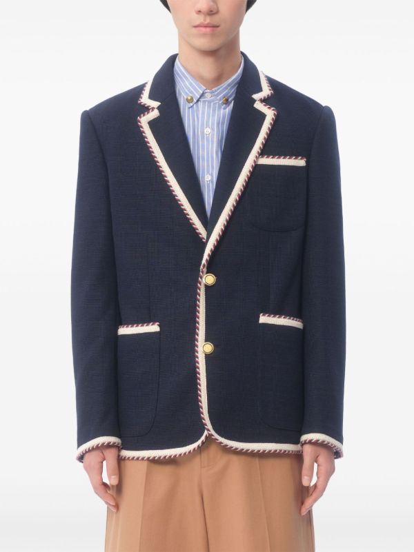 Valentino Garavani Contrast Trim Blazer | Browns Blazers