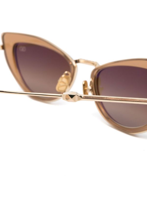 VALENTINO GARAVANI EYEWEAR Gold-Tone VIII Cat-Eye Sunglasses | Browns Sunglasses