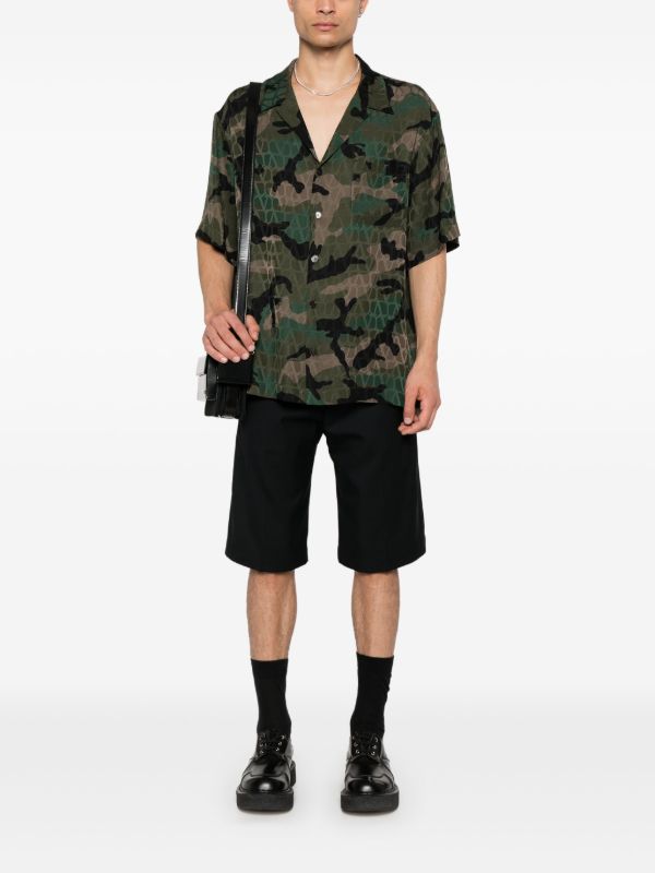 Valentino Garavani Green Camo Iconographe Shirt | Browns Shirts