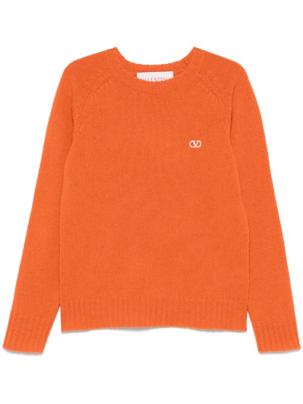 Valentino Garavani Orange VLogo Signature Sweater | Browns Knitted Sweaters