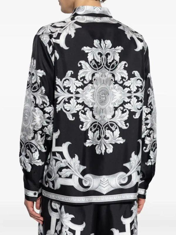 Versace Barocco-print Silk Shirt | Browns Shirts