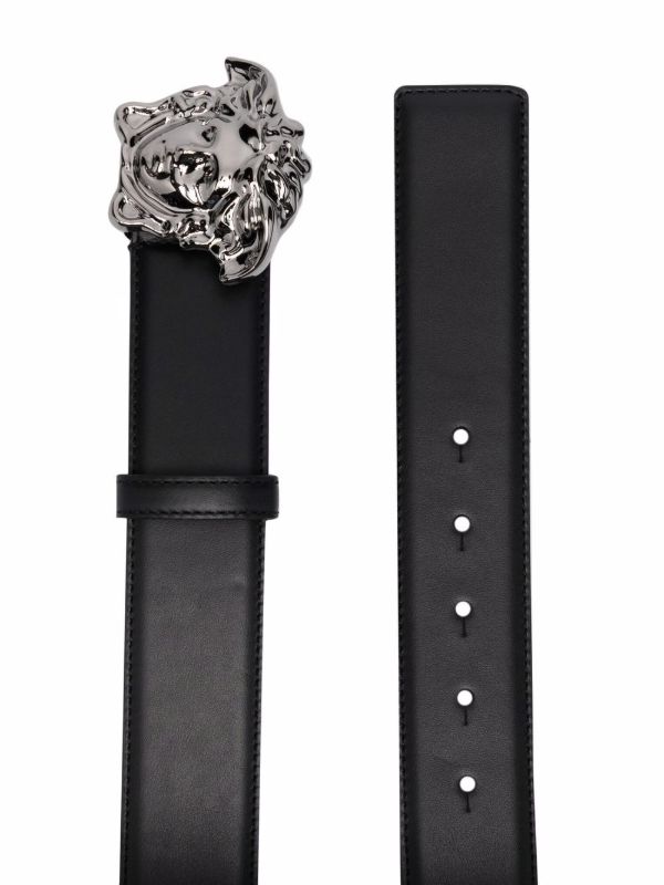 Versace Black Medusa Buckle Belt | Browns Belts