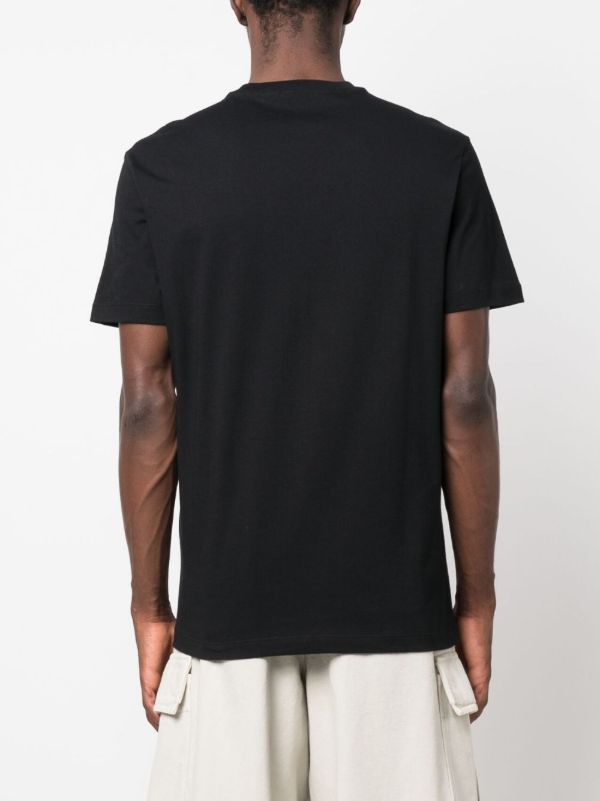 Versace Black Medusa Embroidered Cotton T-shirt | Browns T-Shirts