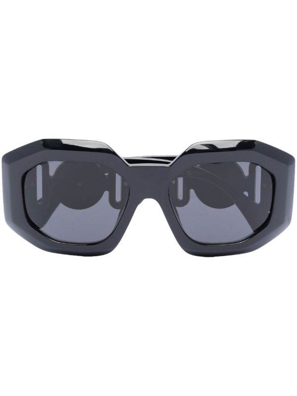 Versace Eyewear black Medusa square sunglasses | Browns Sunglasses