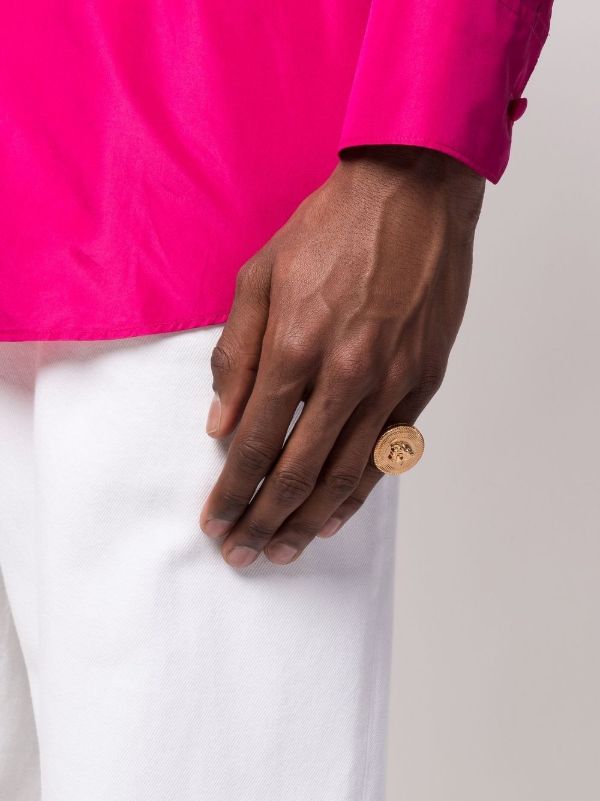 Versace Gold-Tone Medusa Biggie Ring | Browns Rings