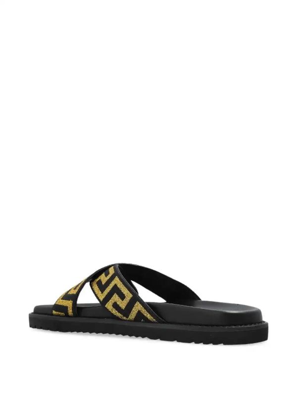 Versace Greca-pattern Slides | Browns Flip-Flops & Slides