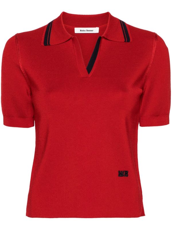 Wales Bonner Verse Polo Shirt | Browns Knitted Tops