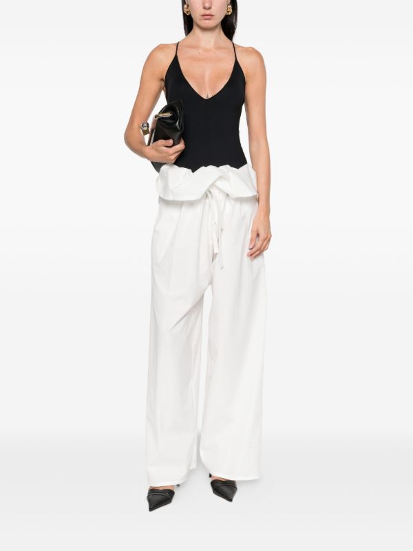 WARDROBE.NYC Ruffled-waist Trousers | Browns Straight-Leg Pants