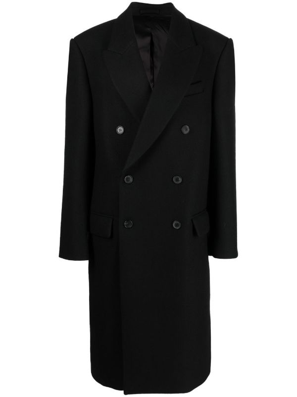 WARDROBE.NYC X Hailey Bieber Black Wool Coat | Browns Double Breasted & Peacoats