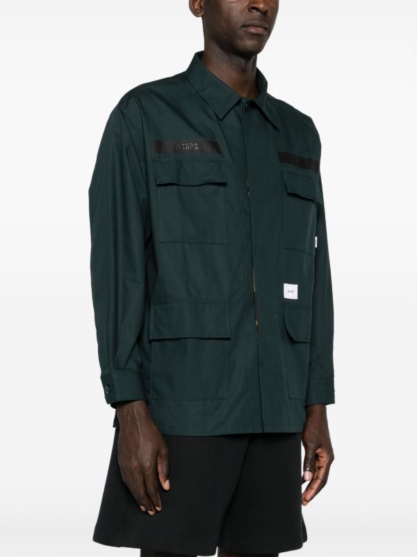 WTAPS Green Cargo Pocket Cotton Shirt | Browns Shirts