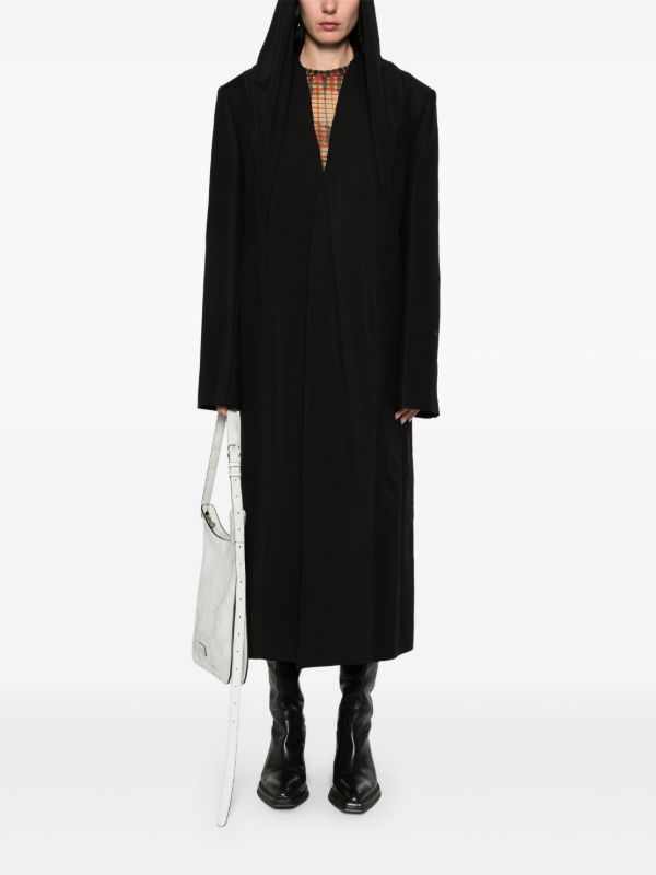 Y/Project Hooded Coat | Browns Single Breasted Coats