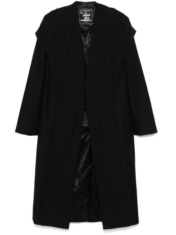 Y/Project Hooded Coat | Browns Single Breasted Coats