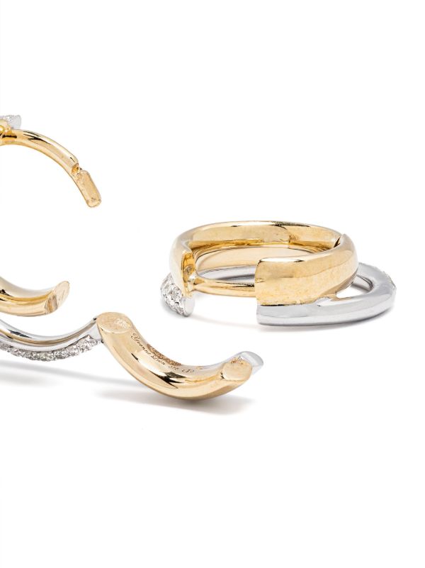 Yvonne Léon 9K Gold Paire De Mini Créoles Earrings | Browns Fine Earrings